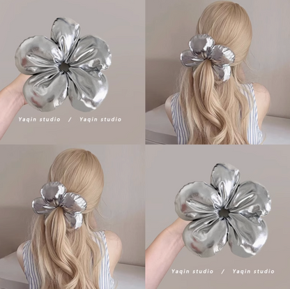 Starlight Elegance – 3D Satin Flower Hairband