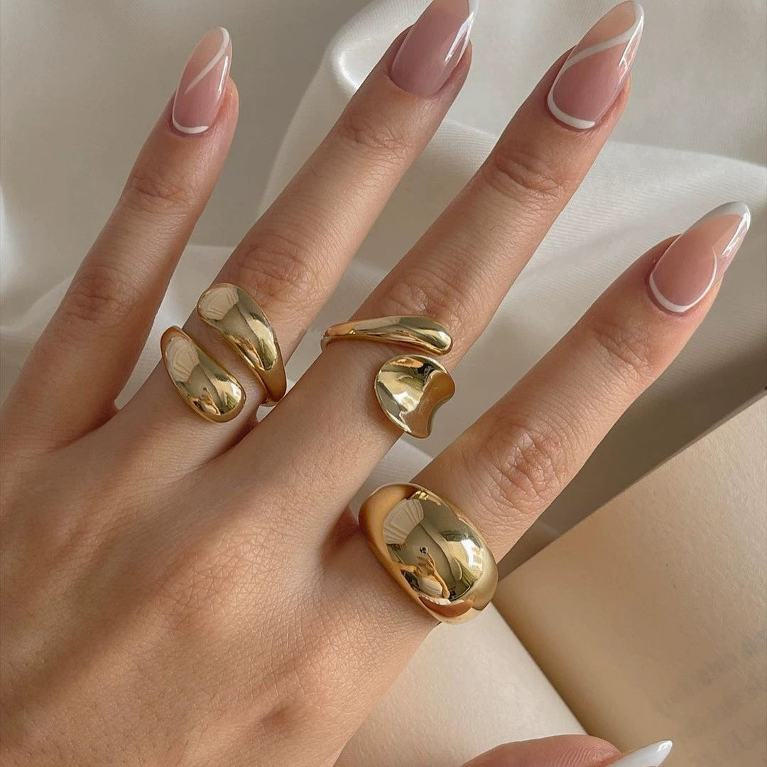 Lustre Trio Ring Set