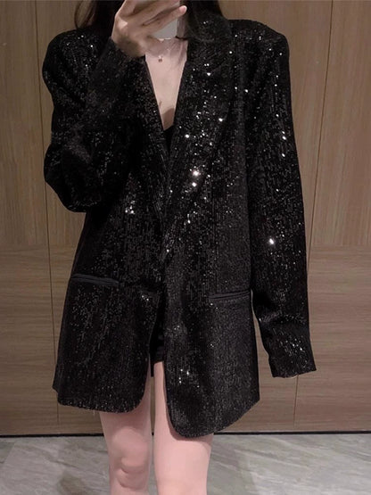 SparkleEdge Sequin Suit Jacket