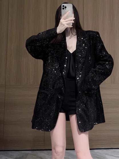 SparkleEdge Sequin Suit Jacket