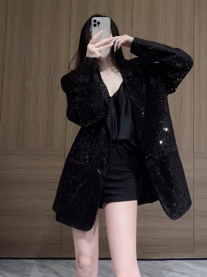 SparkleEdge Sequin Suit Jacket