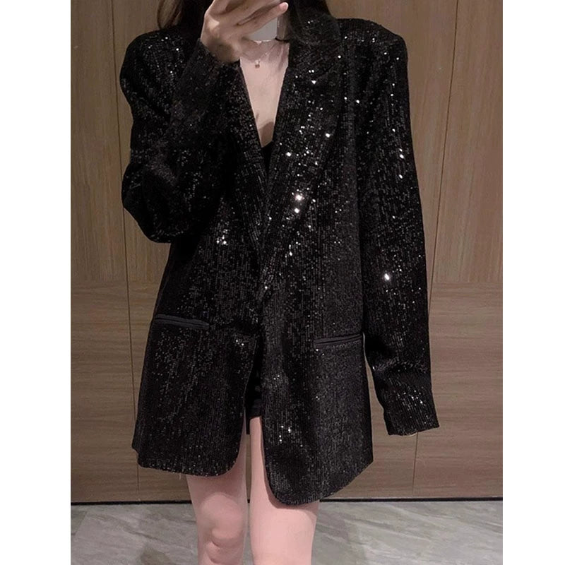 SparkleEdge Sequin Suit Jacket