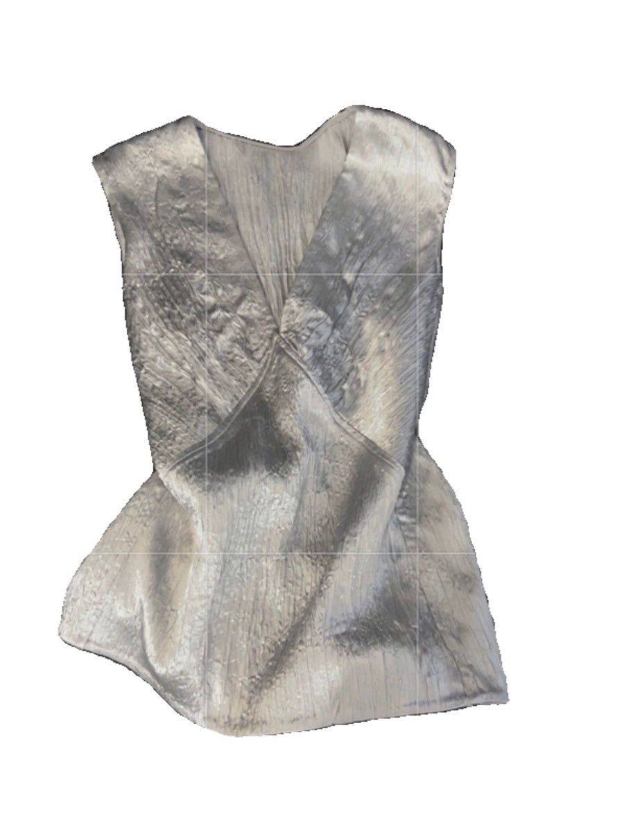 SilverGleam Sleeveless Top