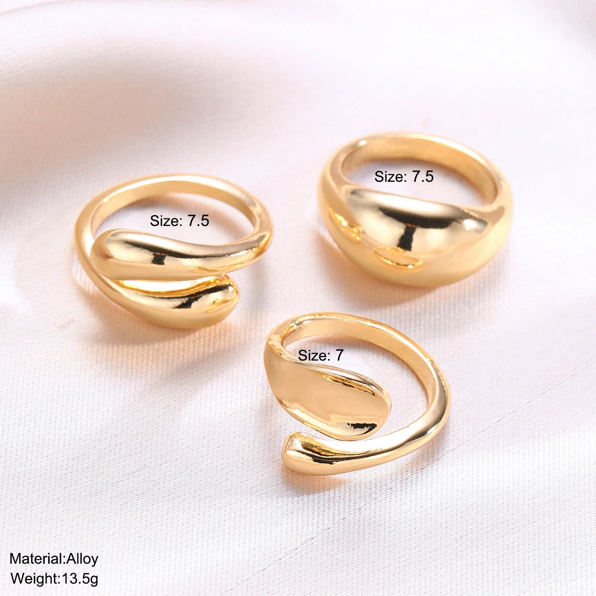 Lustre Trio Ring Set