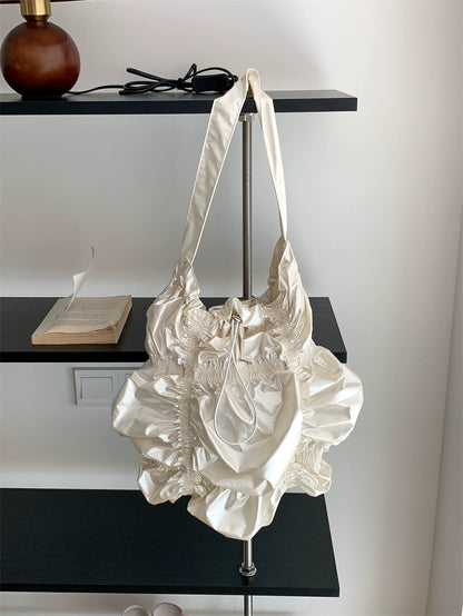 BloomWave Pleated Shoulder Bag