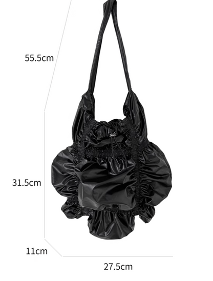 BloomWave Pleated Shoulder Bag